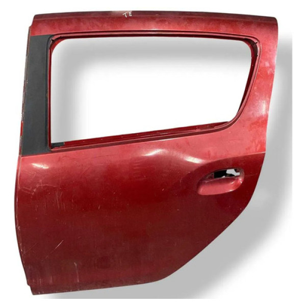 Porta Traseira Esquerda Renault Sandero 2017 2018 2019 Traseira Esquerda Vermelho