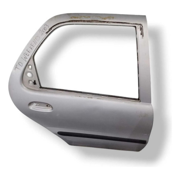 Porta Traseira Direita Fiat Palio Weekend 2003 2004 Detalhe Traseira Direita Branco