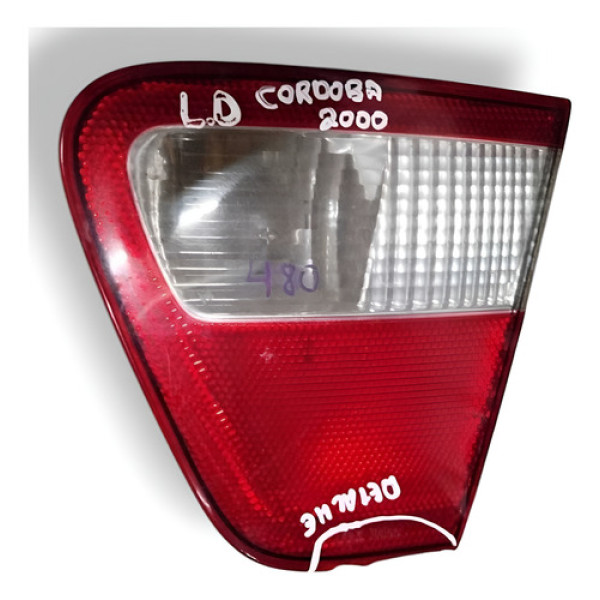 Lanterna Esquerda Tampa Seat Cordoba 00/03 6k5945092f Detalh Vermelho Direito/passageiro
