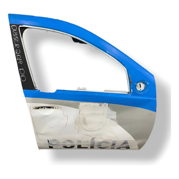Porta Dianteira Direita Renault Duster  2013 2014 Detalhe - Traseira - Direito - Azul-claro
