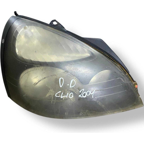Farol Direito Renault Clio 2003 2004 2005 2006 2007 Detalhe Direito/passageiro Preto
