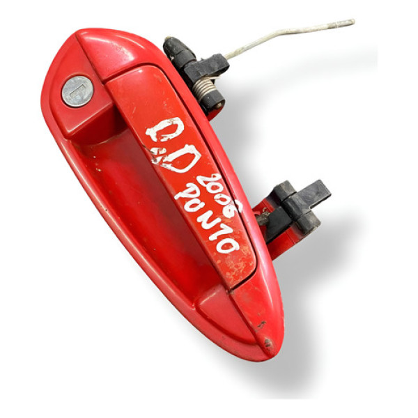 Maçaneta Externa Dianteira Direita Fiat Punto 2008 735395715 Vermelho Dianteira