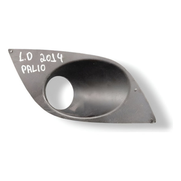 Moldura Farol Milha Lado Direito Fiat Palio 2014 100184481 Preto Direito