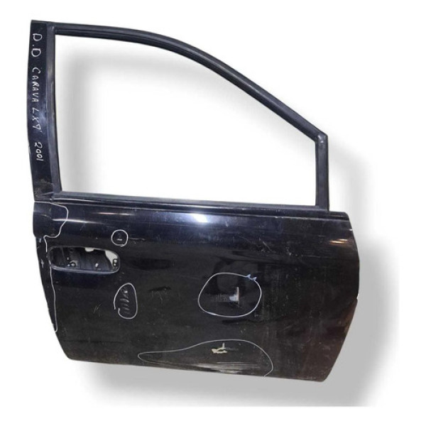 Porta Dianteira Direita Chrysler Grand Caravan 2005 Detalhe Dianteira Direita Preto