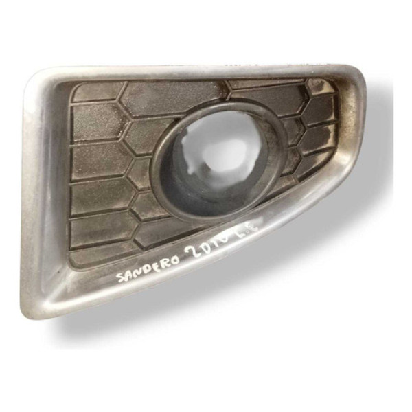 Moldura Grade Farol Milha Esquerdo Sandero 2010 263364826rg Cinza Esquerdo