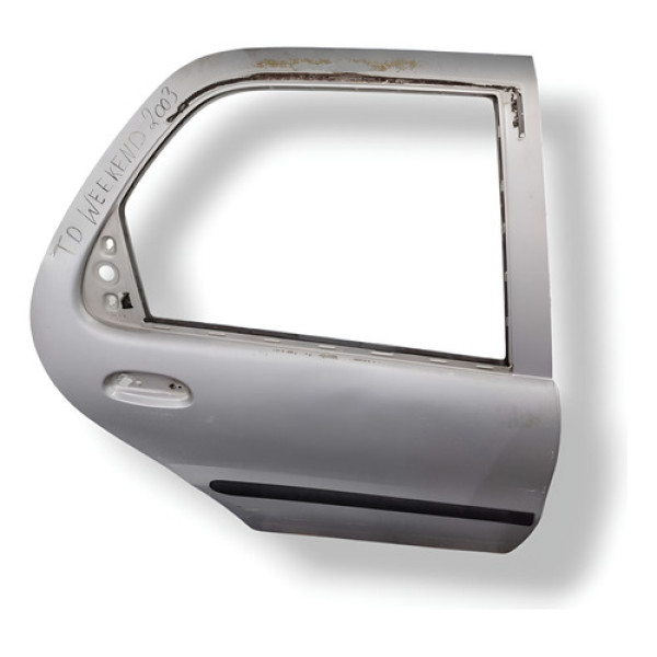 Porta Traseira Direita Fiat Palio Weekend 2003 Com Detalhes Traseira Direito Prateado