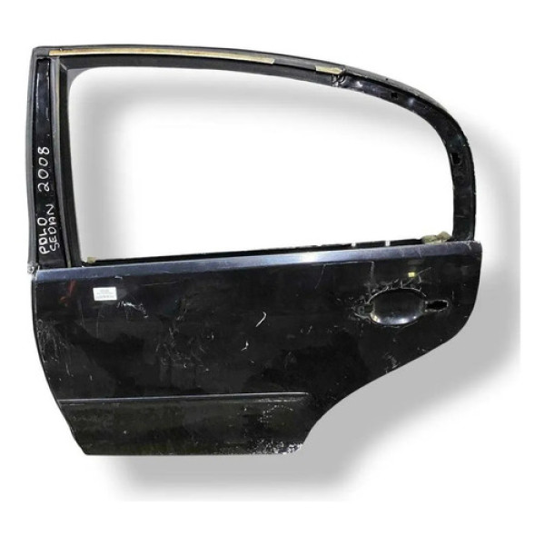 Porta Traseira Esquerda Volkswagen Polo Sedan 2003 2004 Traseira Esquerda Preto