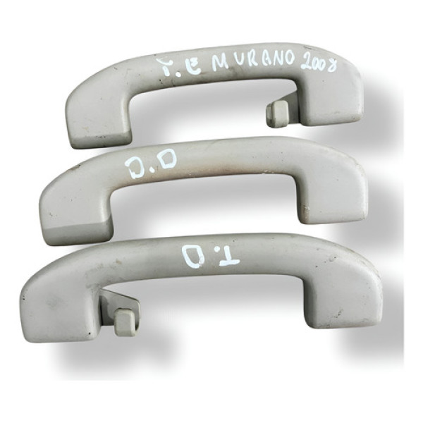 Kit 3 Alça Teto Nissan Murano 2008 2009 2010 2011 2012 2013  Prateado