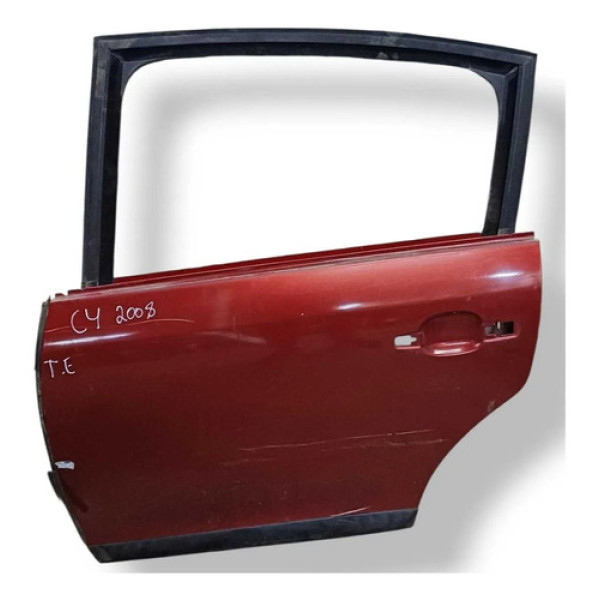 Porta Traseira Esquerda Citroen C4 - 2008 2009 2010 A 2012 Traseira Esquerda Vermelho