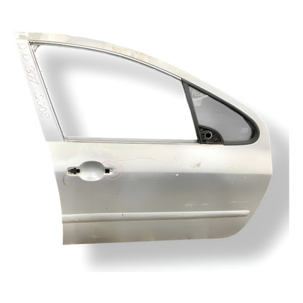 Porta Dianteira Direita Com Detalhe Peugeot 307 2008 2009 Cinza Direito Dianteira