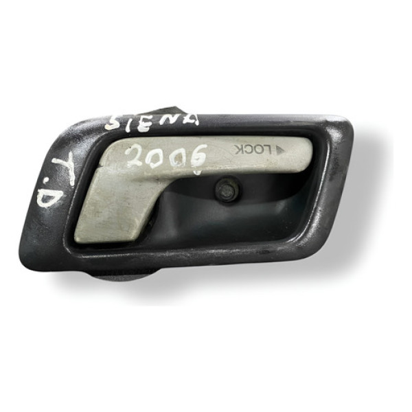 Maçaneta Interna Traseira Direita Fiat Siena 2004 2005 2006 Preto Traseira