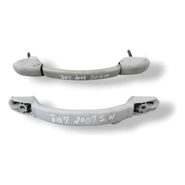 Par Puxadora Pqp Alça Teto Traseira Peugeot 307 Sw 2007 2008 Cinza Traseira