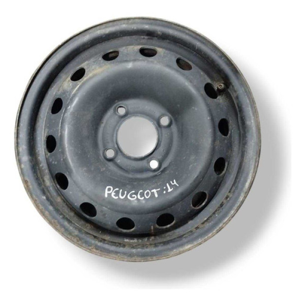 Roda Ferro Avulsa  Peugeot Aro 14 Preto