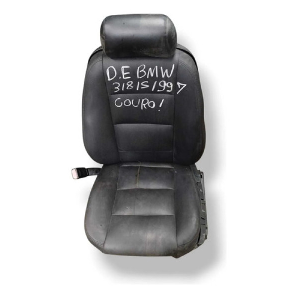 Banco Dianteiro Esquerdo Bmw 318i S 1997 1998 Original Couro Prateado