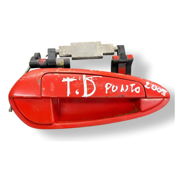 Maçaneta Externa Traseira Direita Fiat Punto 2008 735399596 Vermelho Traseira