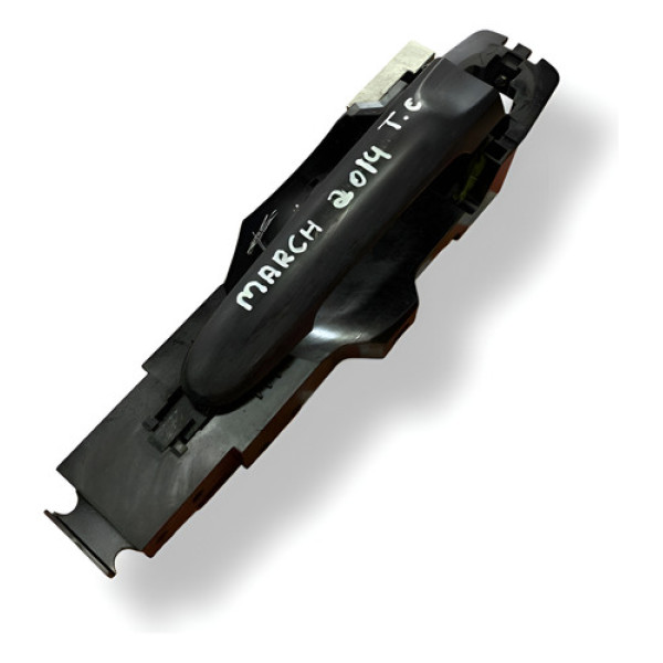 Maçaneta Externa Traseira Esquerda Nissan March 2014 2015 Preto Traseira