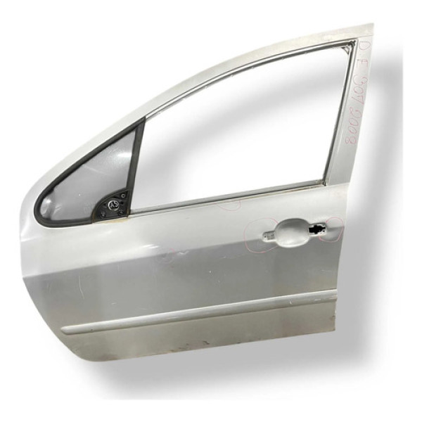 Porta Dianteira Esquerda Peugeot 307 2007 2008 Com Detalhe Dianteira Esquerda Prateado