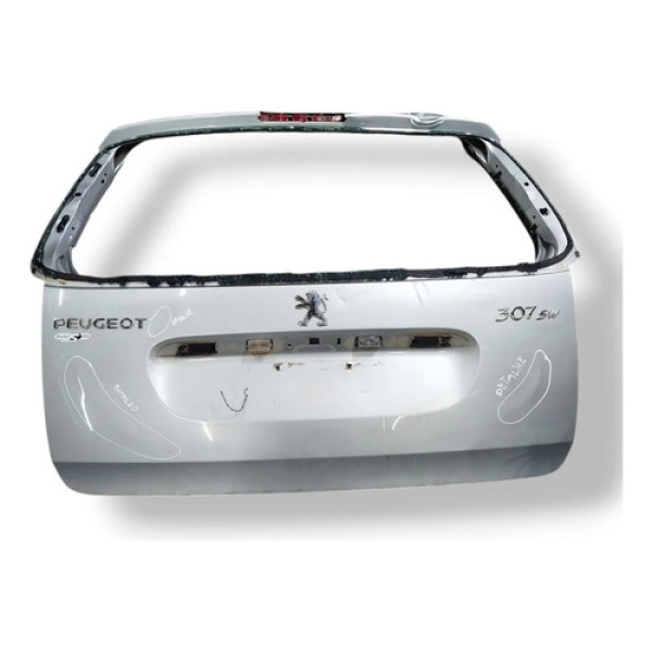 Tampa Traseira Porta Malas Peugeot 307 Sw 2.0 2007 Detalhe Prateado