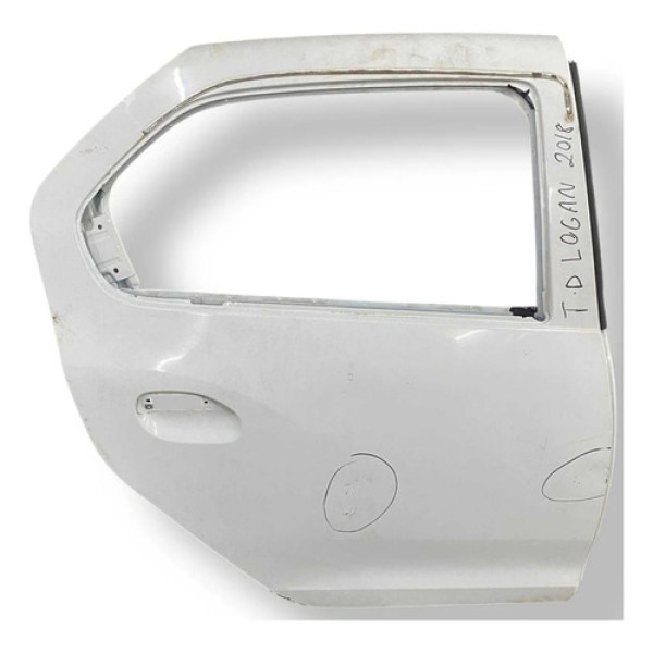 Porta Traseira Direita Renault Logan 2018 2019 2020 Detalhe Traseira Direita Branco