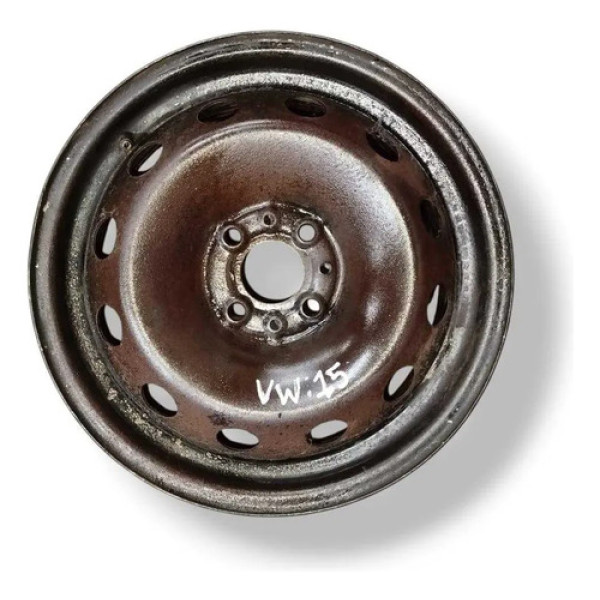 Roda Ferro Avulsa Aro 15 Vw Polo Track Virtus - Original Prateado