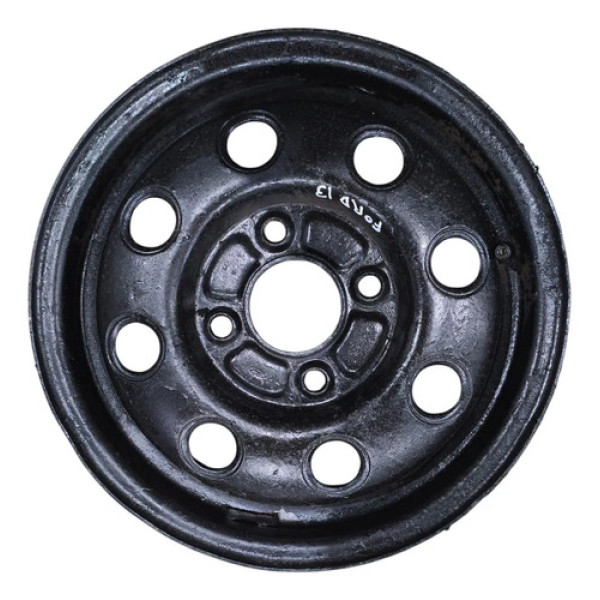Roda Ferro Avulsa Aro 13 Ford Escort Ka Fiesta - 4 Furos Preto