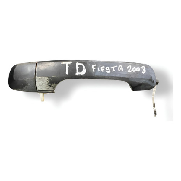 Maçaneta Externa Traseira Direita Ford Fiesta 2003 2004 2005 Preto Traseira