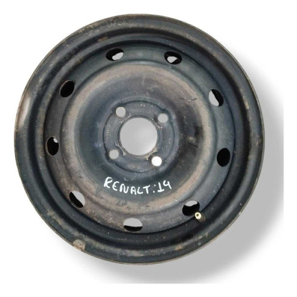 Roda De Ferro Avulsa Aro 14 - 4 Furos Renault Clio 2015/2016 Preto