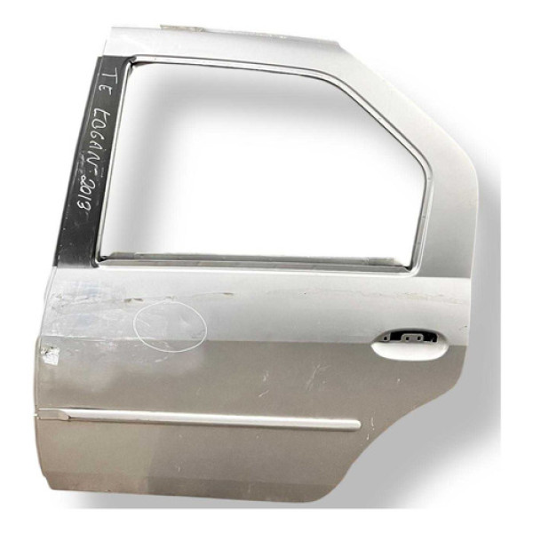 Porta Traseira Esquerda Renault Logan 2008 A 2013 Detalhe Traseira Esquerdo Cinza