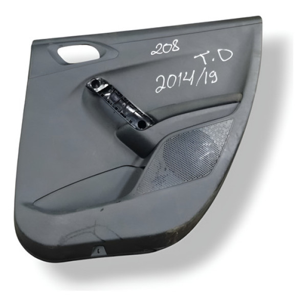 Forro Porta Traseiro Direito Peugeot  208  2014  9801305077 Cinza