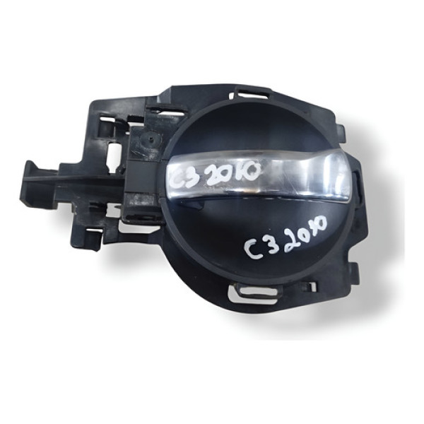 Maçaneta Interna Tras Esquerda Citroën C3 2010 9680187877 Traseira Verde-musgo