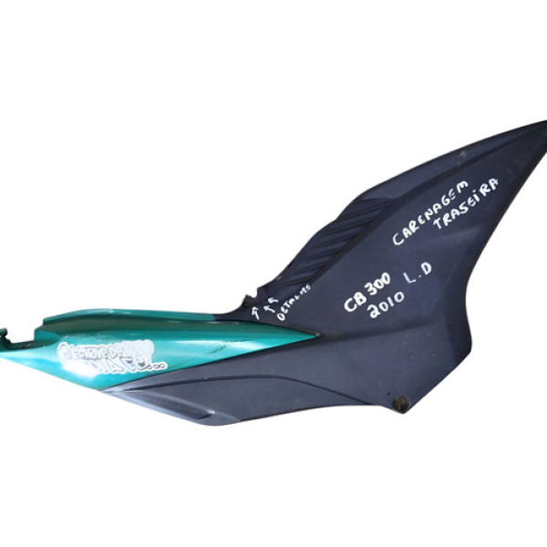 Carenagem Traseiro Direiro C/avaria Cb300 2010 83540kvk9000 Azul-celeste