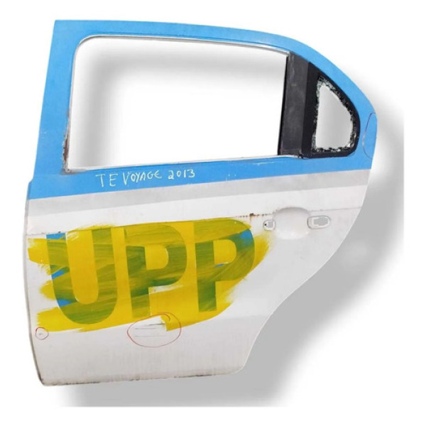 Porta Traseira Esquerda Volkswagen Voyage 2014 2015 Detalhe Traseira Esquerda Branco