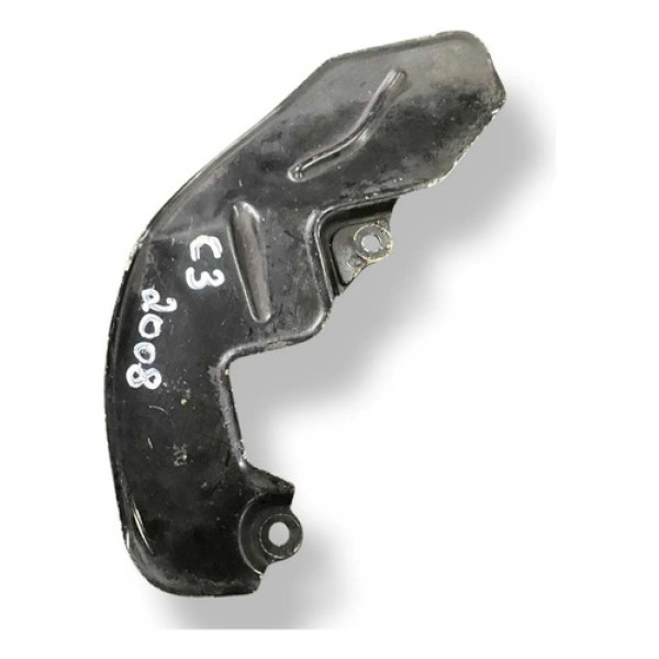 Defletor Espelho Disco Freio Direito C3 2008 2009 2010 Preto