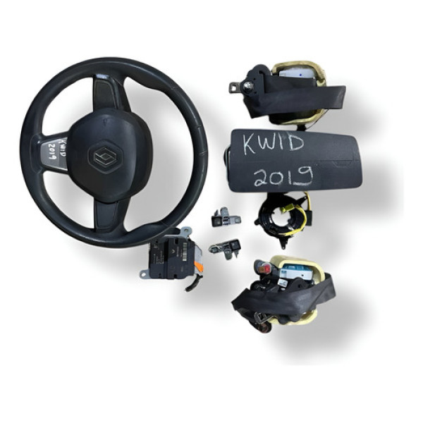 Kit Airbag Renault Kwid 2013/2014/2015/2016/2017/2018/2019 Preto