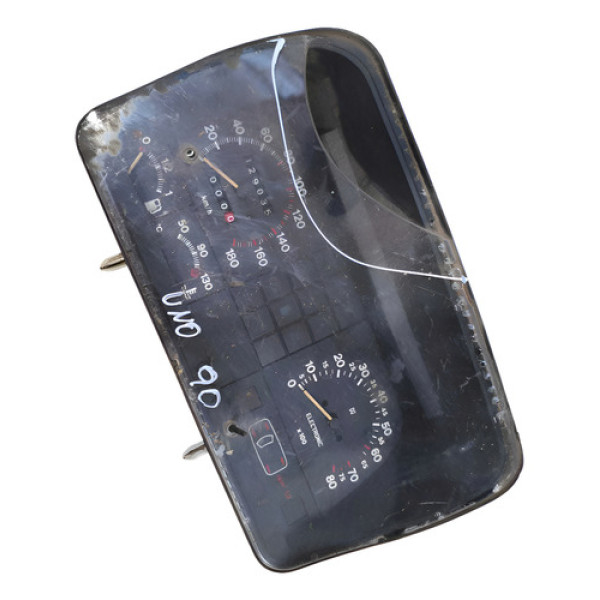 Painel Instrumentos Fiat Uno 1.0 1990 1991 1992 Detalhes Preto