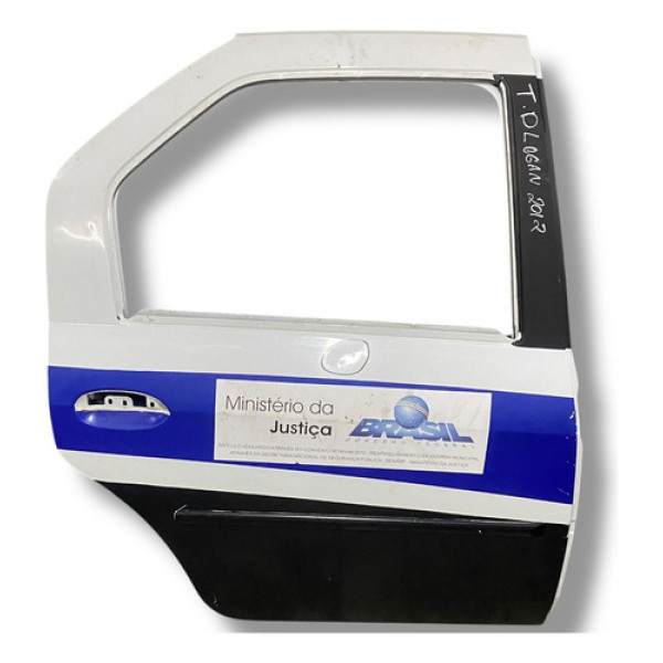 Porta Traseira Direita Renault Logan 2012 2013 2014 Detalhe Traseira Direita Branca