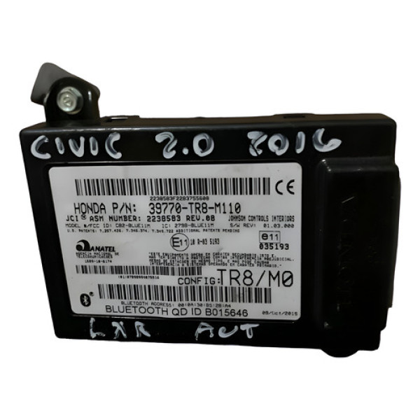 Módulo Bluetooth Civic Lxr 2014 39770tr8m110 Preta