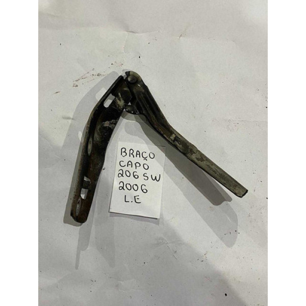Braço Dobradiça Do Capô Esquerdo Peugeot 206 Sw 2006