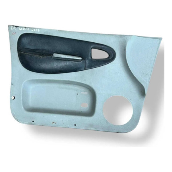 Forro De Porta Dianteira Esquerda Renault Scenic 7702280076 Cinza Com Detalhe Preto
