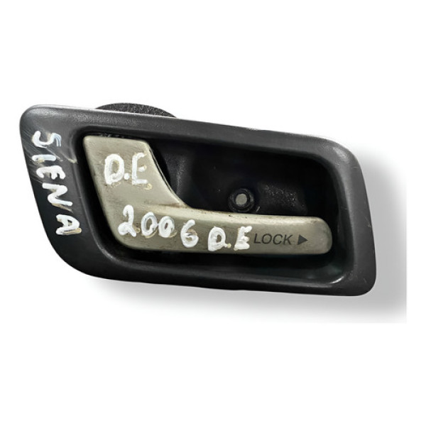 Maçaneta Interna Dianteira Esquerda Fiat Siena 2005 2006 Cinza Traseira