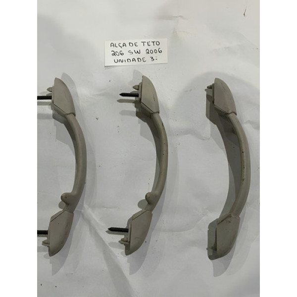 Jogo De Alça Teto Dianteira Peugeot 206 1.4 Sw 2006 Bege