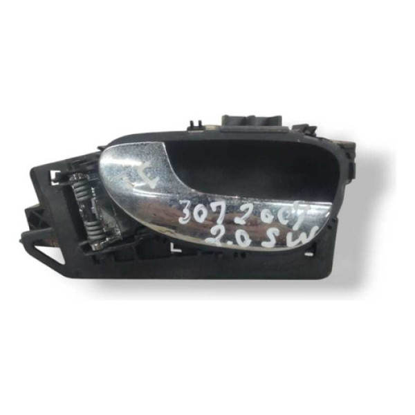 Maçaneta Inttraseira Esquerda Peugeot 307 Sw 2007 9643604577 Preto Traseira