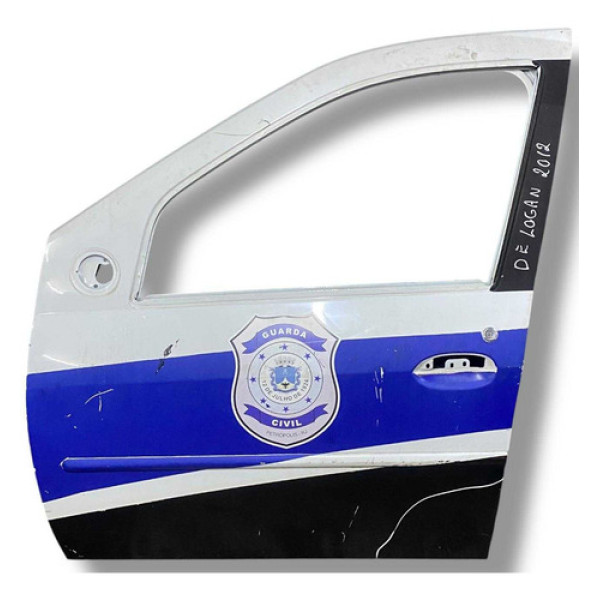 Porta Dianteira Esquerda Renault Logan 2012 2013 14 Detalhe Dianteira Esquerda Branco
