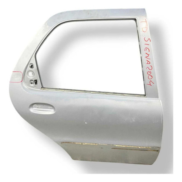 Porta Traseira Direita Fiat Siena 2005 2006 2007 08 Detalhe Traseira Esquerda Prateado