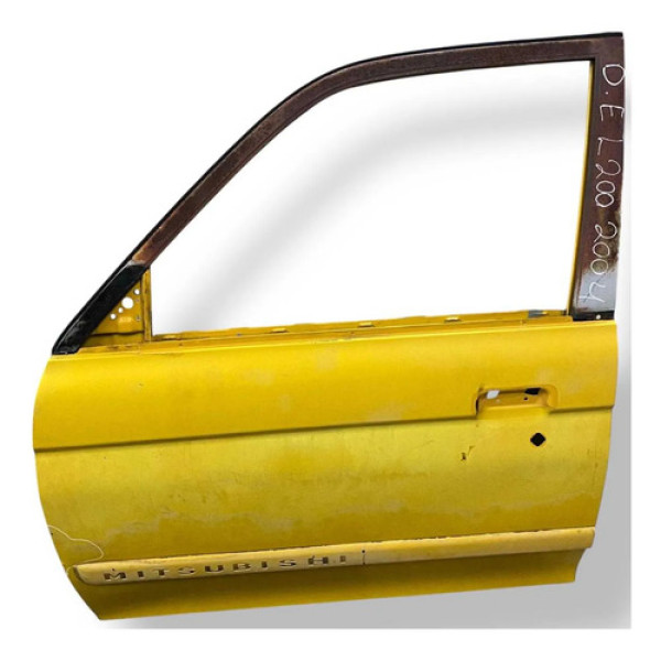 Porta Dianteira Esquerda Mitsubishi L200 2004 2005 Detalhe Dianteira Esquerda Amarelo