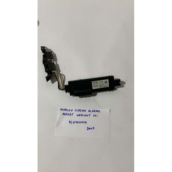 Módulo Sirene Do Alarme Passat Variant 2007 3c0951171a
