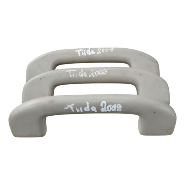 Kit 3 Alça Teto Nissan Tiida 2008 2009 2010 2011 2012 2013  Preto