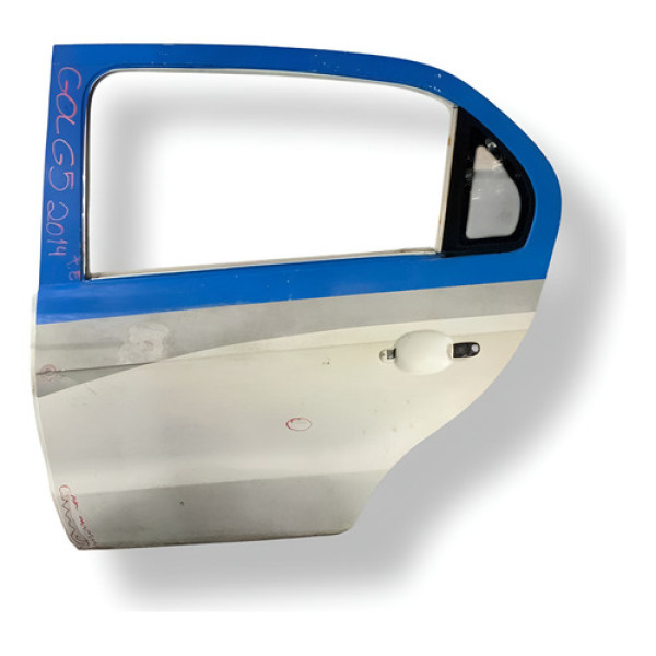 Porta Traseira Esquerda Volkswagen Gol G5 2014  2015 Detalhe Branco Traseira Esquerdo