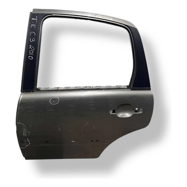 Porta Traseira Esquerda Citroën C3 1.4 - 2010 2011 Detalhe Traseira Esquerda Cinza