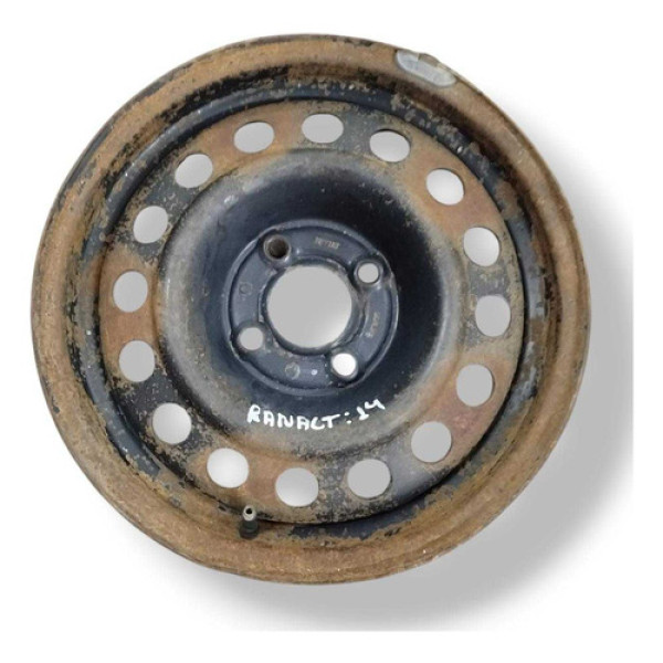 Roda De Ferro Avulsa Aro 14 - 4 Furos Renault Clio 2015/2016 Marrom-escuro
